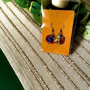 Abstract Hexagon Earrings
